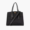 BLACK SUEDE MULTI-COMPARTMENT SATCHEL BAG - Image 3