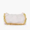White Ruched Chain Handbag-Style Beauty Hub - Image 3