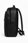 Premium Faux Leather Backpack (Black) - Image 2