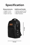 Premium Faux Leather Backpack (Black) - Image 4