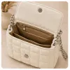 Style Beauty Hub Elegant Quilted Chain Shoulder Bag – White - Image 3