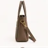 STYLE BEAUTY HUB Elegant Floral Pearl Tote Handbag with Shoulder Strap – Brown - Image 3