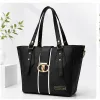 Style Beauty Hub Elegant Black Stripe Handbag for Women - Image 2