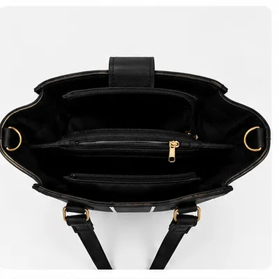 Style Beauty Hub Elegant Black Stripe Handbag for Women